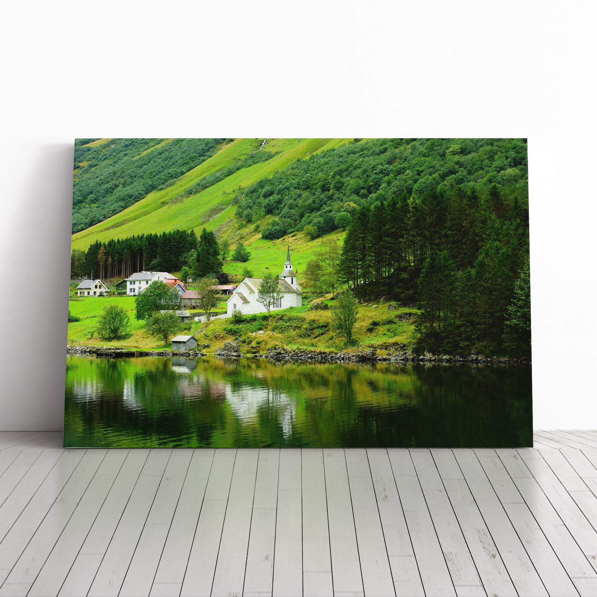 Norway Landscape (5) Canvas Print | Gallery Wrapped 30mm Frame Wall Art | 20x14 inches | Ready to Hang | Modern Landscape Picture | Living Room Bedroom Lounge Office