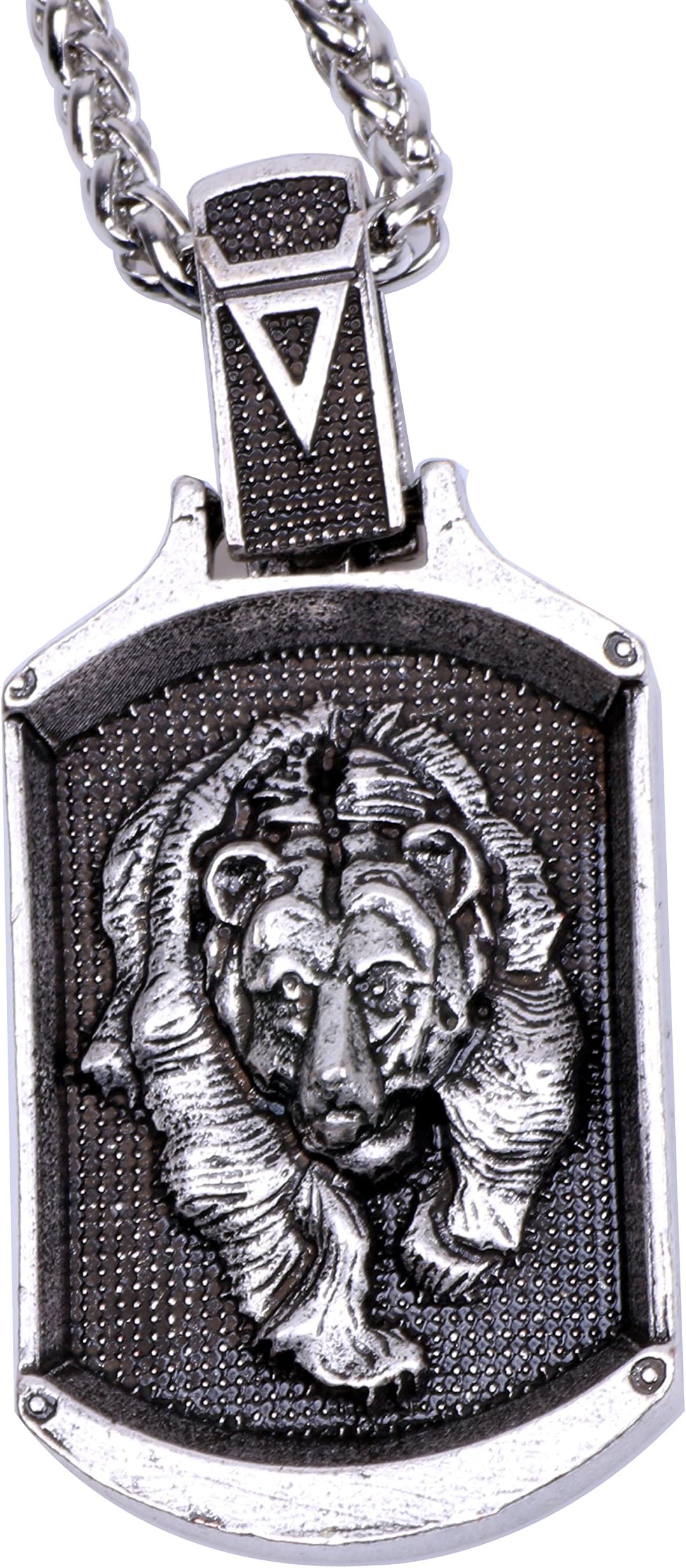 Paw Paw House Mens Wolf Head Pendant Necklace Animal Power Norse Viking Amulet Arrow Headed Jewellery
