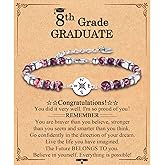 FIEEFX Graduation Gifts for Her Girls Women Class of 2026 High School/Kindergarten/Preschool/ 5th 6th 8th Grade/College/Master Degree/Middle School Graduation Gifts Compass Bracelet Jewelry for Her