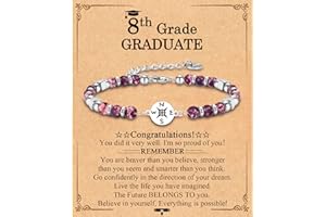 FIEEFX Graduation Gifts for Her Girls Women Class of 2025 High School/Kindergarten/Preschool/ 5th 6th 8th Grade/College/Master Degree/Middle School Graduation Gifts Compass Bracelet Jewelry for Her