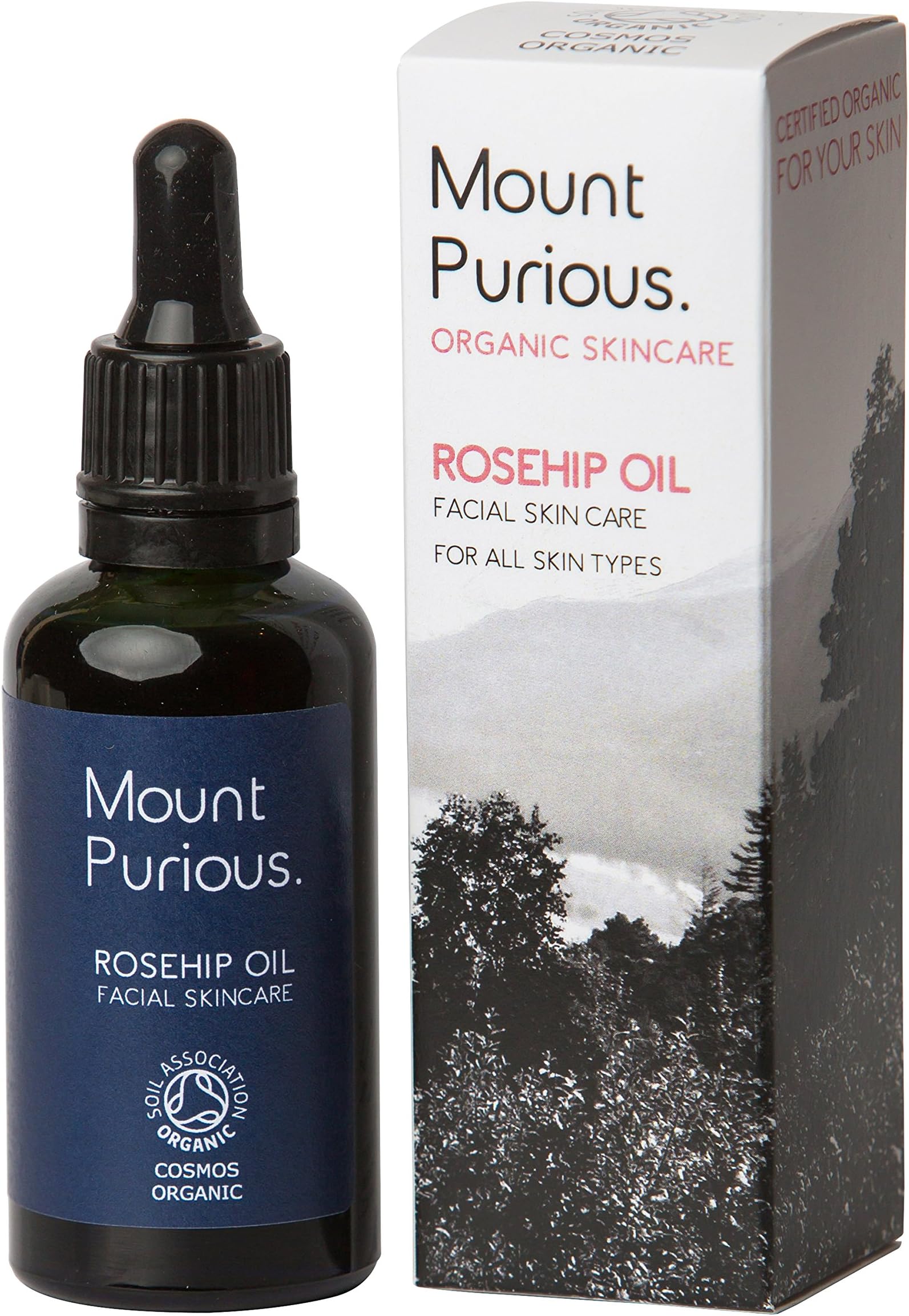 100% Organic Pure Rosehip Oil For Facial Skincare - Cold Pressed/Vegan/Cruelty Free (50ml)
