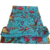 Amazon.com: Grey Kantha Quilt, Indian Kantha Blanket