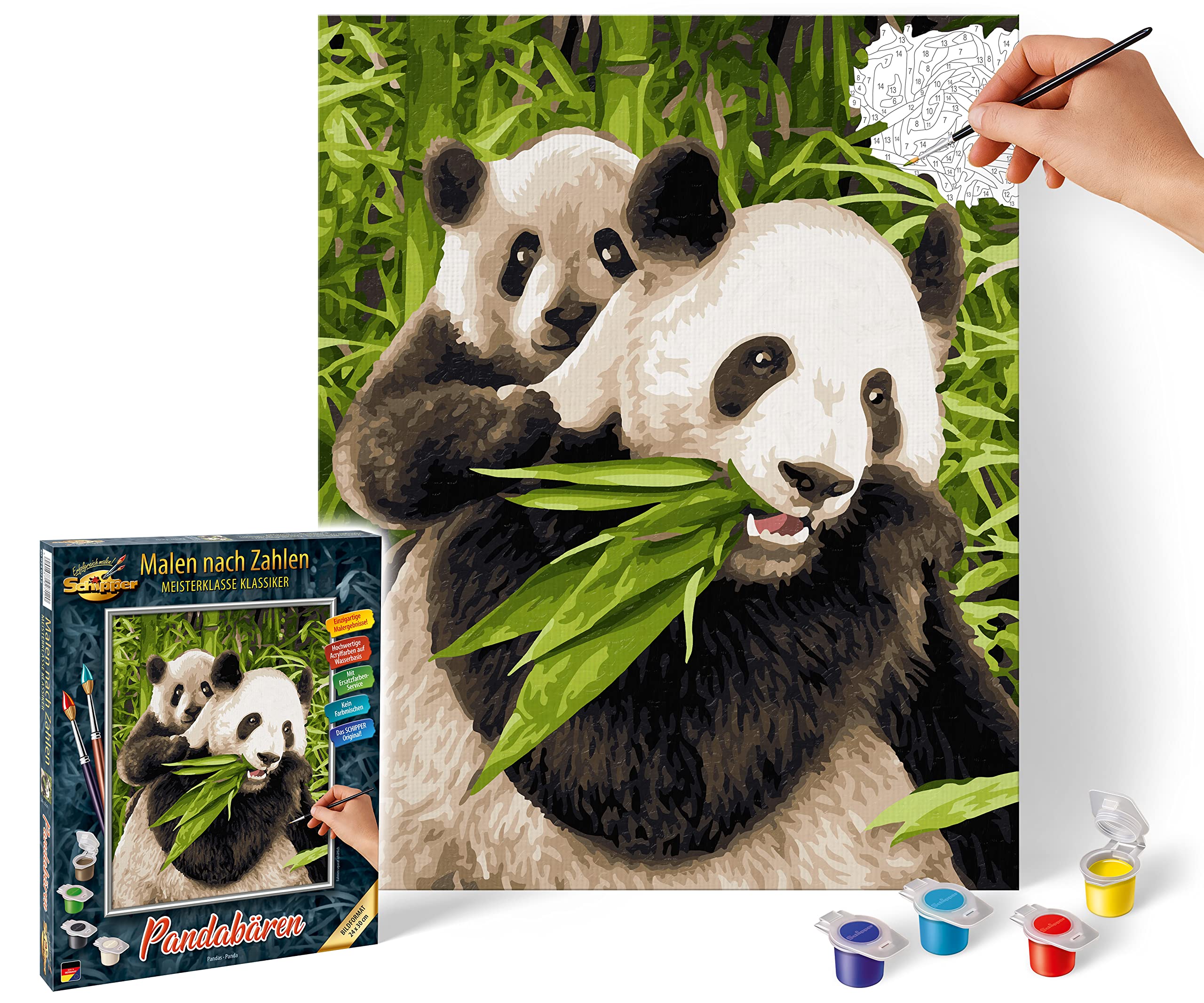 Schipper 609240712 Panda Bears Paint By Numbers Board