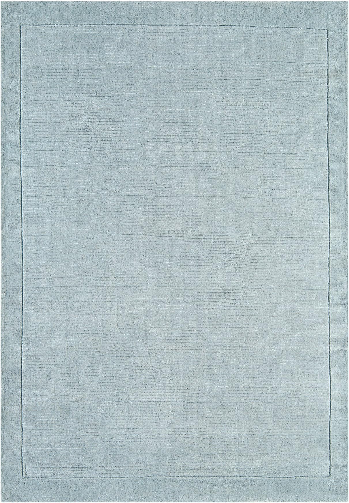 Modern Designer carpet Handloom VILAIN Runner 68x240cm Duck Egg Light Blue 100% Wool