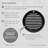 Vent Systems Ø100 mm Round Soffit Vent Cover Pack 2 Black with Mounting Neck view 4