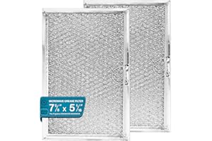 OMAEON Frigidaire 5304464105, 5304509444, 5304478913 Microwave Grease Filter 5-1/16 x 7-5/8 x 1/8 Inches (Packed in Box) (2-Pack)