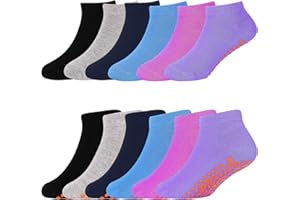 SkiBeaut Kid Trampolines Socks Ankle Grips Non Slip Child Socks for Boys Girls 2-5/6-9/10-13 Years