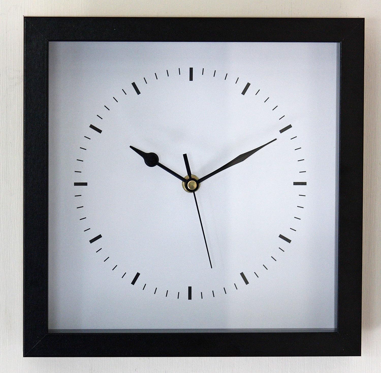 NEW 25cm Modern Black Station Wall Clock Clear Simple Office Gift Amazon.co.uk Handmade