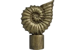 Urbanest Seashell Finial, 2 5/8-inch Tall, Antique Gold