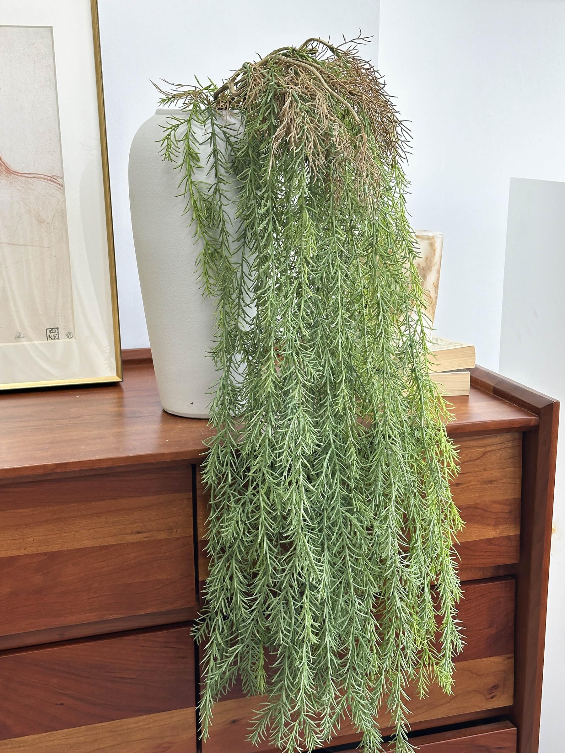 Photo 1 of QenyiHPD 3 Artificial Hanging Plants UV Resistant Greenery Plants for Indoor Outdoor Decorations, Fake Vines for Home Wall Decorations, Bathroom Living Room Outdoor Porch Patio Balcony Decor