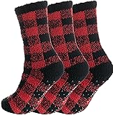 BomKinta Grip Fuzzy Slipper Socks Women - Cozy Warm Hospital Socks with Grips - Non Slip Fleece Sock Gifts Size 5-10