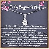 NOREGRET Gift to My Boyfriends Mom Necklace 925 Sterling Silver Necklace Gifts for Boyfriends Mom Mothers Day Gift Birthday Gifts