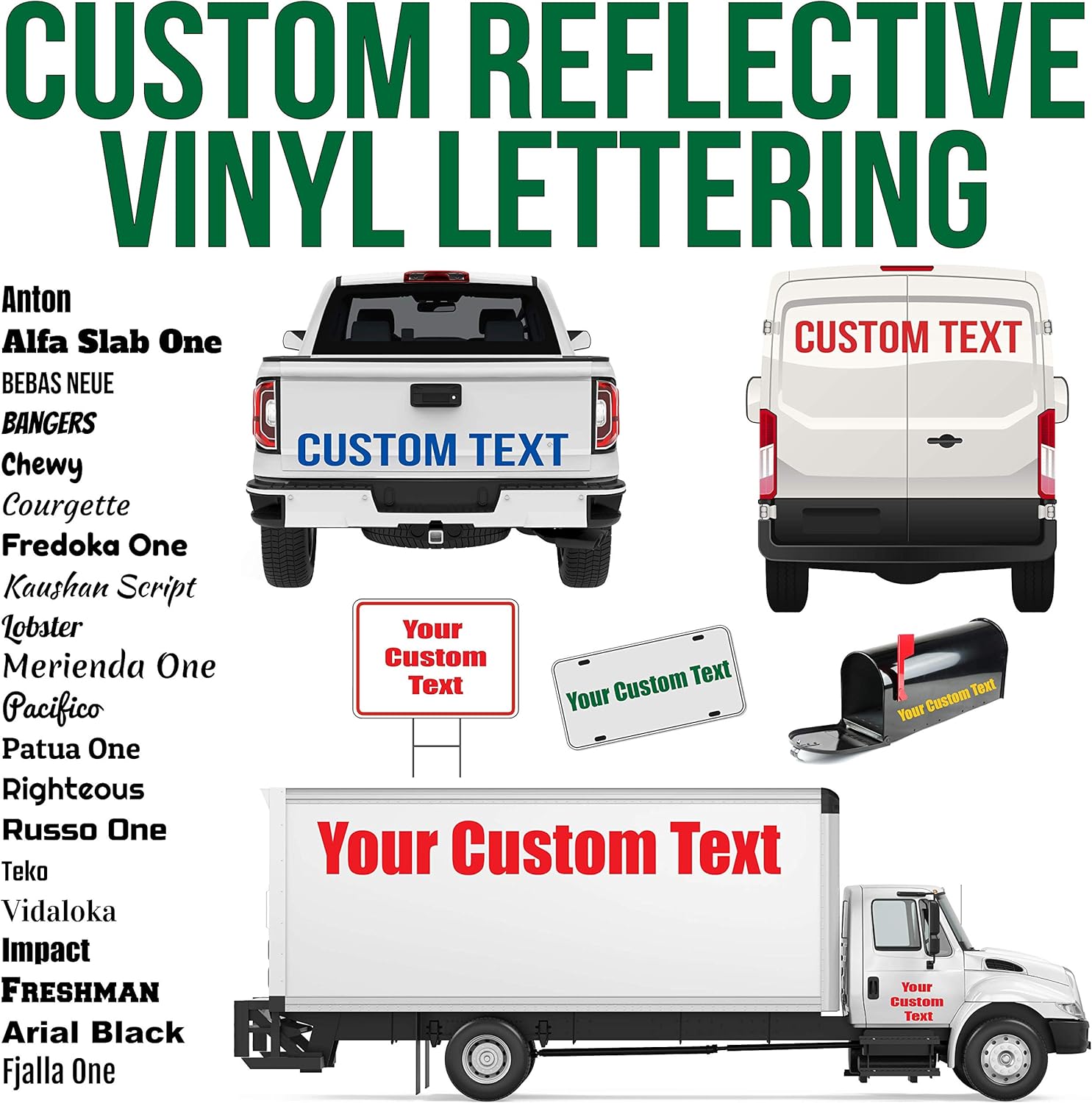 Rapid Vinyl Custom Reflective Vinyl Lettering Decal Sticker