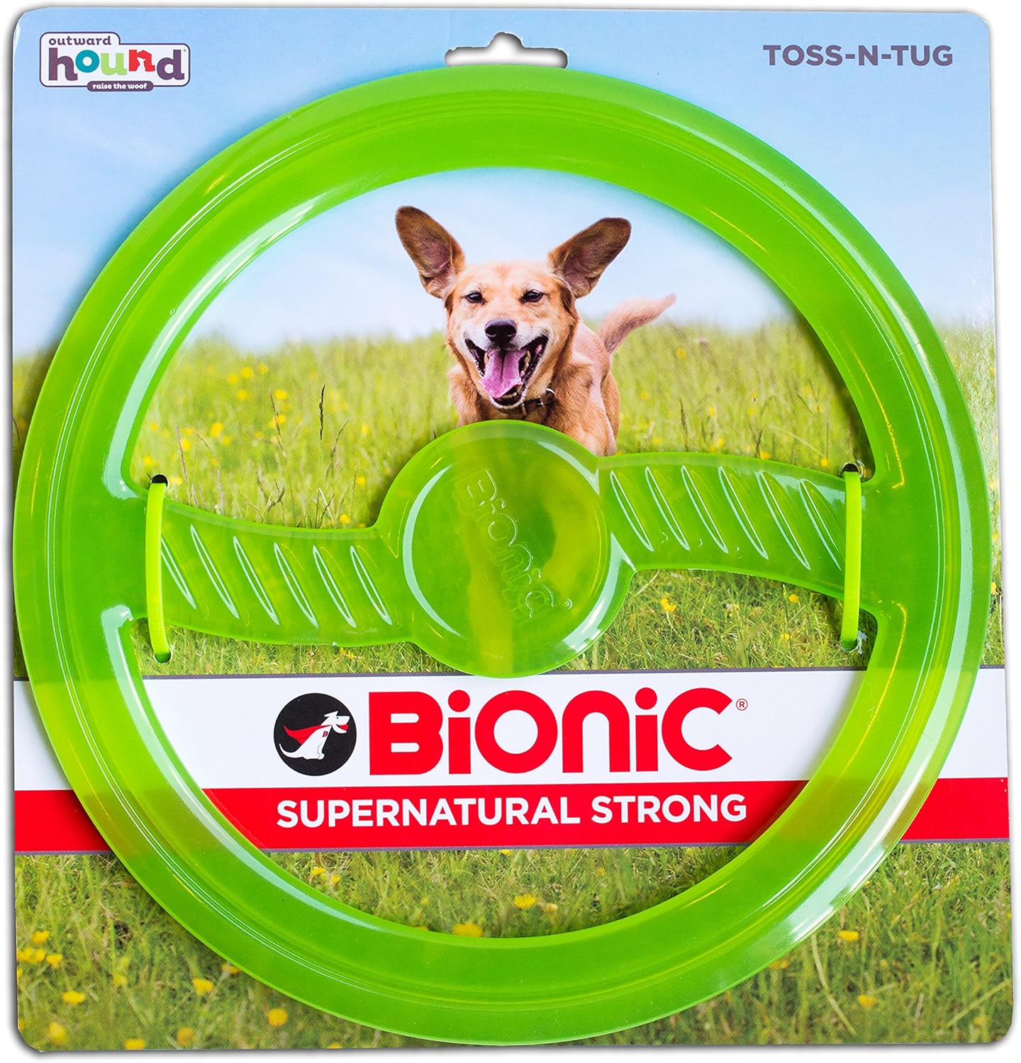 Outward Hound Kyjen 30074 Bionic Toss N' Tug Durable Tough Medium Fetch
