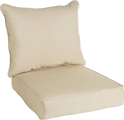 Amazon Com Mozaic Azpc4955 Indoor Or Outdoor Sunbrella Deep Seating Cushion Pillow Set With Corded Edges 25 X 23 X 5 Canvas Antique Beige Garden Outdoor