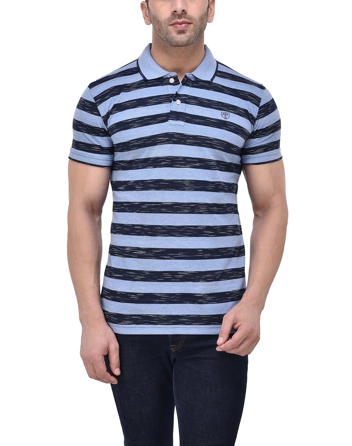 tinted men's matty polo neck t-shirt (tj547)