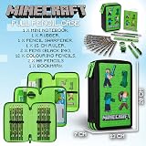 Minecraft Pencil Case for Kids Filled with Stationery Green Mob view 6