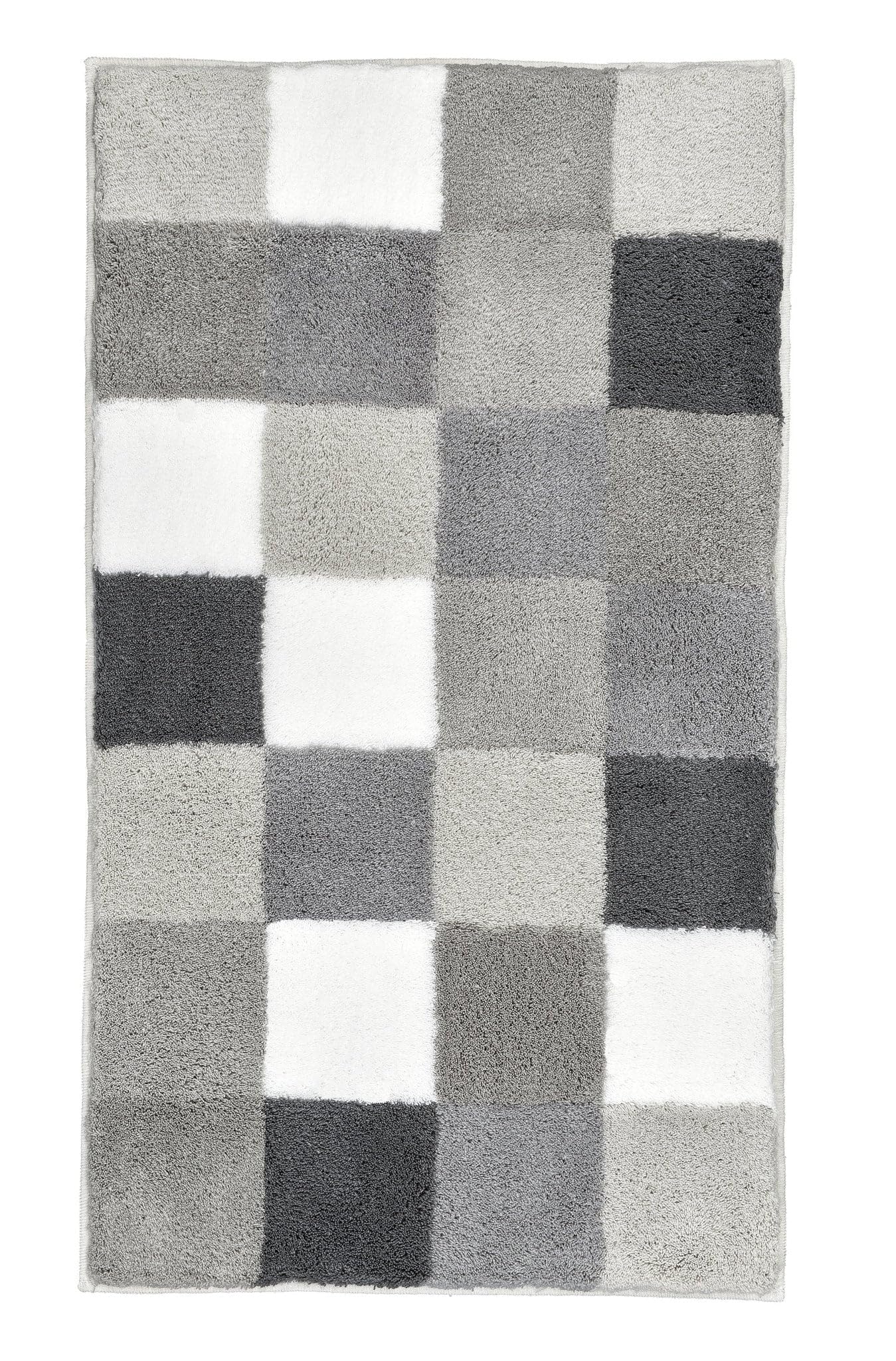 Kleine Wolke "Caro" Bath rug, 60 x 105 cm, Grey/White — image 1