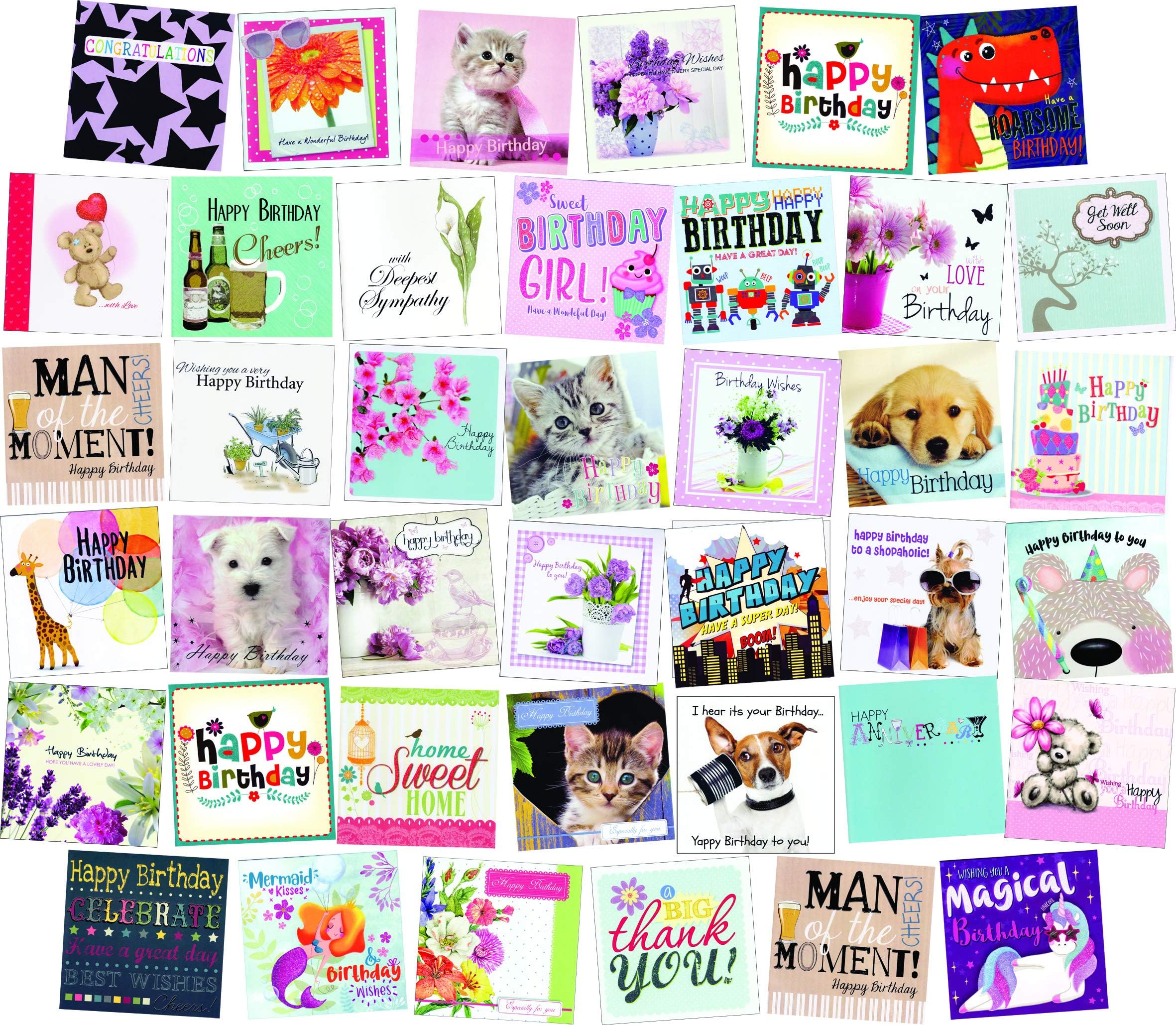 Bumper 40 Mixed Pack of Birthday & Occasions Greeting Cards