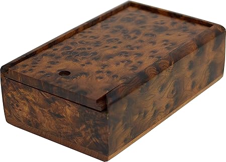 Caja de madera Tuya marroquí Diámetro 15 Ancho 15 Altura 6 cm: Amazon.es: Hogar