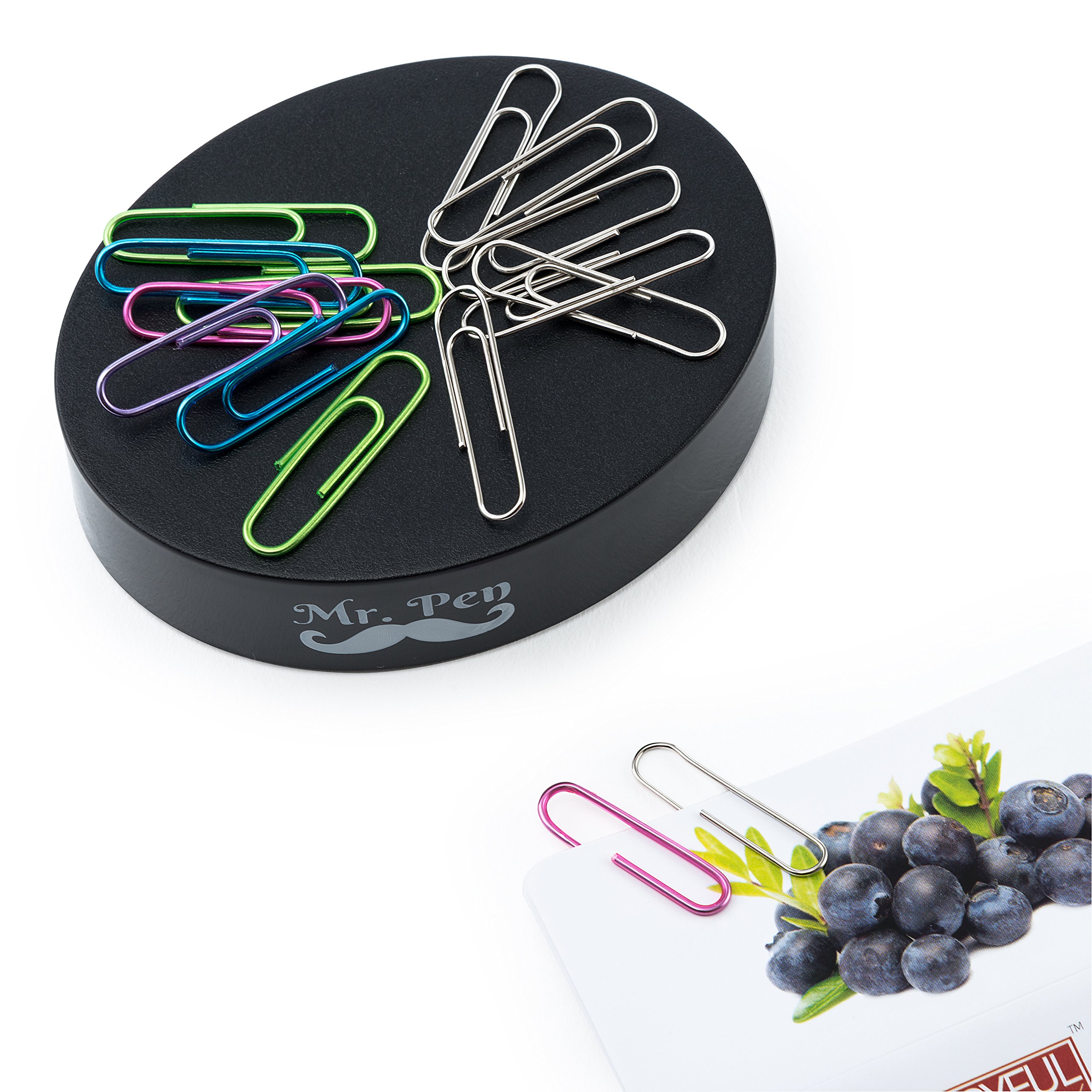 Mr Pen Desk Toy with Colored and Silver Paper Clips (100