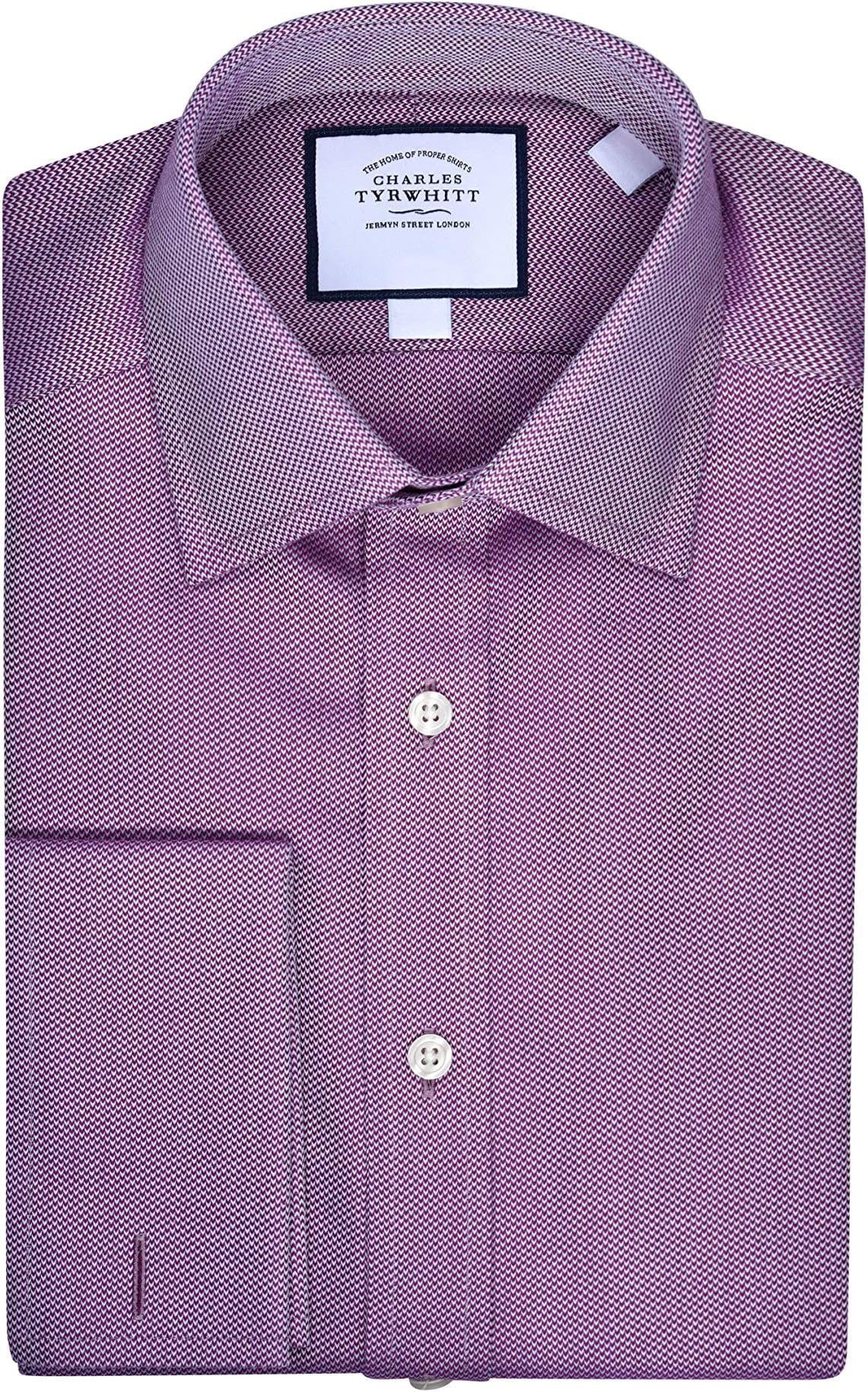 Charles Tyrwhitt Slim Fit Non Iron Mens Dress Shirt with French/Double Cuff