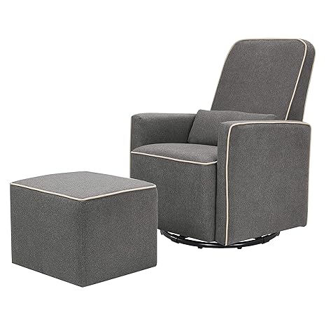 davinci olive upholstered swivel glider