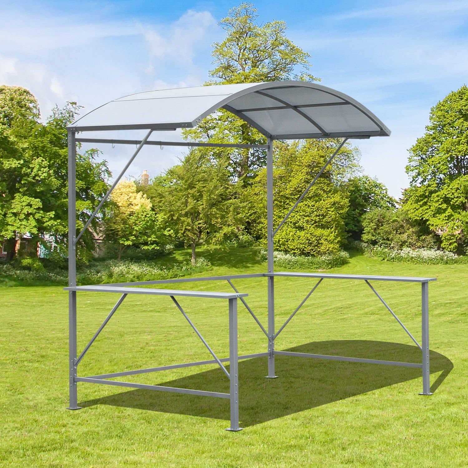 Generic Tent W Sh Metal Backyard Rd Ten Shelter Canopy Metal 7 5ft