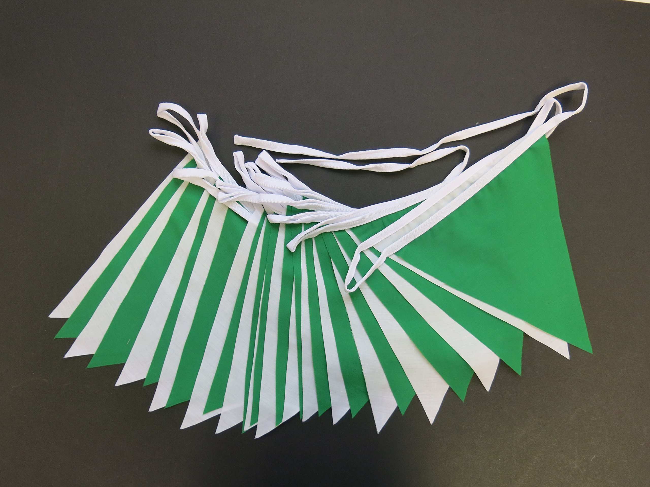 Green and White St Patrick's Day Irish Bunting - 10m Single Sided Bunting