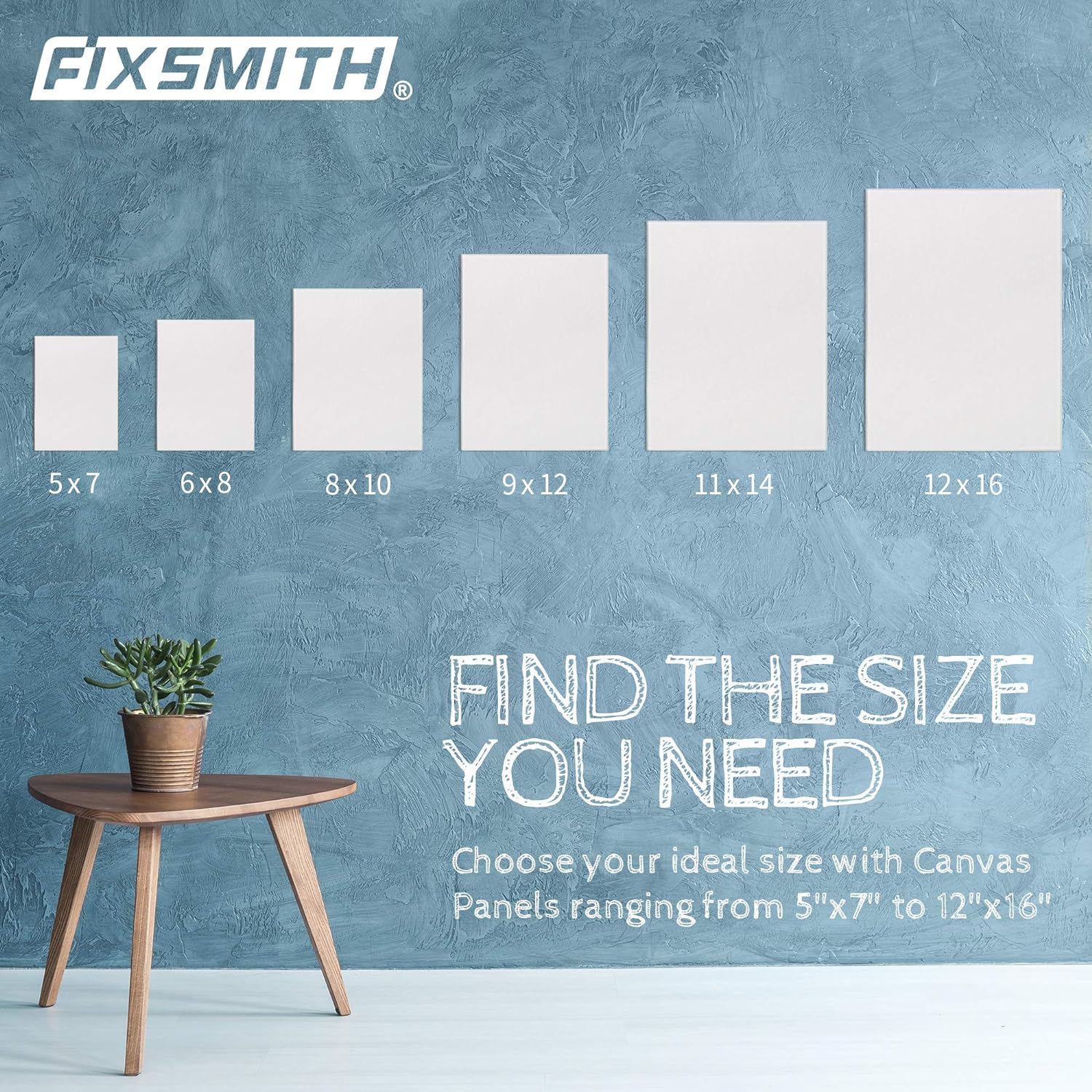 FIXSMITH Painting Canvas Panel Boards - 5x7 Inch Art Canvas, 24 Pack Mini Canvases, Primed Canvas Panels, 100% Cotton, Acid Free, Professional Quality Artist Canvas Board for Hobby Painters, Students & Kids