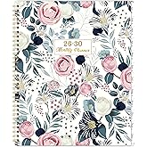 2026-2030 Monthly Planner - 5 Year Planner/Calendar 2026-2030 Spiral Bound, Jan. 2026 - Dec. 2030, 9" x 11", Twin-Wire Binding + Printed Tabs - Petunia