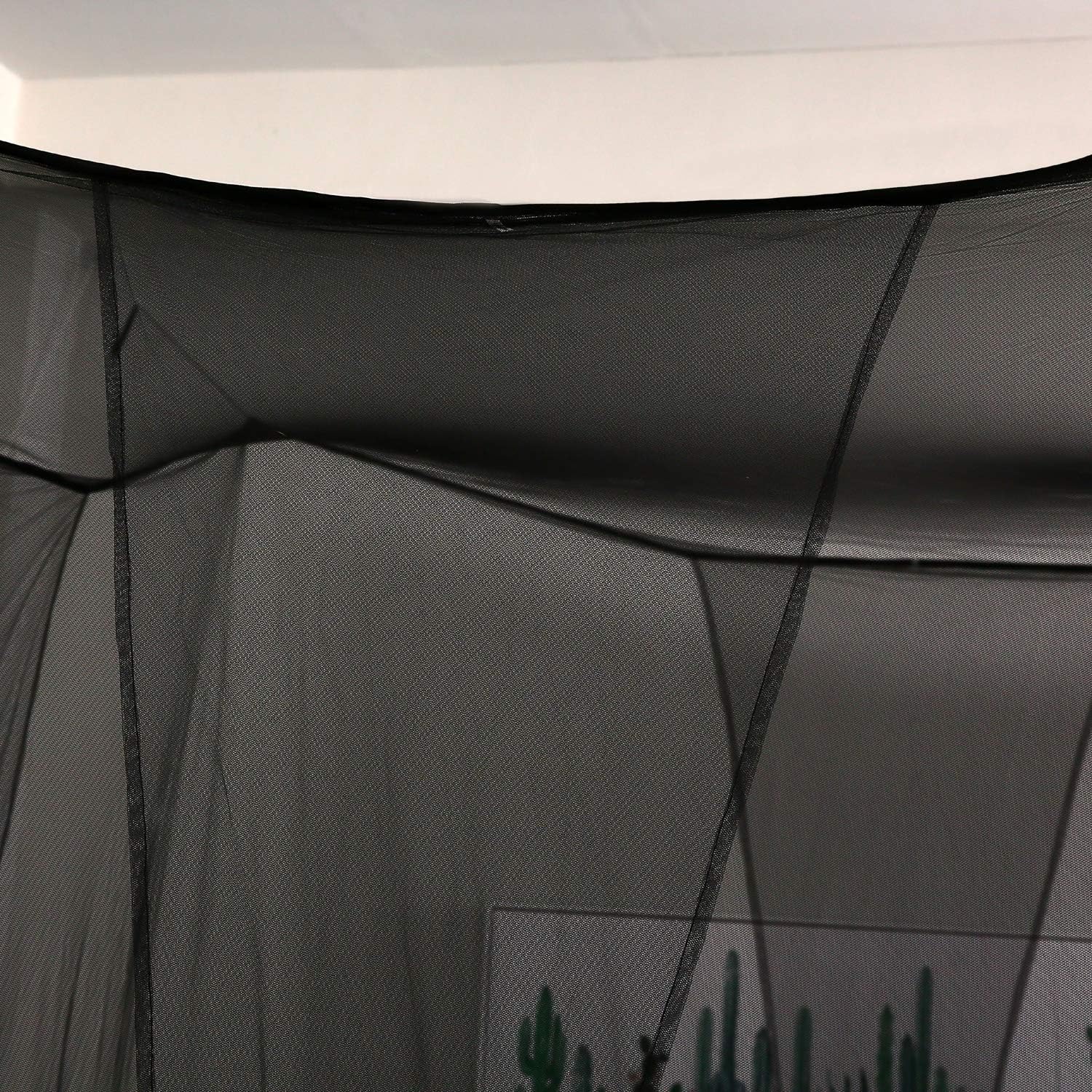 Mengersi 4 Corner Post Elegant Mosquito Net Curtain Bed Canopy for Full Queen King Bed,Suitable for Indoor Outdoor Net(Black, L87xW79xH98 inch): Home & Kitchen