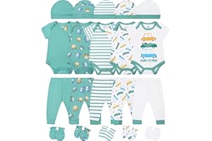 ABeCue Baby Boy Layette Essentials Set Newborn Girl Clothes Pack Infant Gift Sets 20-Piece