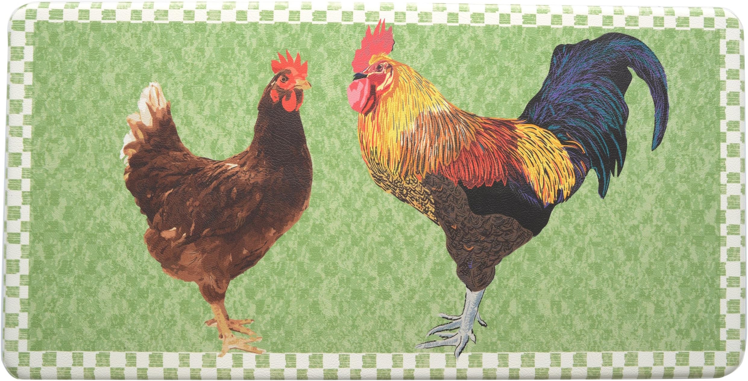 Stephan Roberts 39N-PAF113-10 Anti-Fatigue Kitchen Mat, 20" x 39", Green Rooster