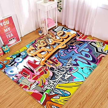 3d Graffiti Gemalt Gefarbt 345 Rutschfest Teppich Matte Raum Matte