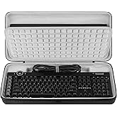 GEEKRIA Full Size Keyboard Hard Shell Case Compatible with Corsair K100 RGB/K70 MAX/K95, Razer BlackWidow V4 Pro, ASUS ROG Claymore II, Travel Carrying Bag for 104-108 Key Computer Keyboard