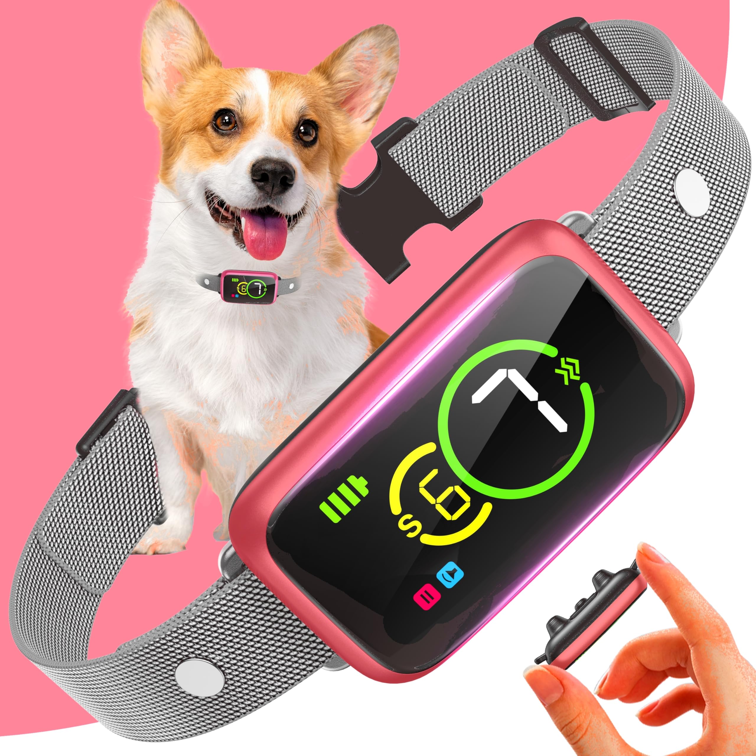 Photo 1 of Dog Bark Collar, Smart Bark Collar for Small Dogs 5-15lbs Medium Large Dogs, Effective AI Barking Collar with Adjustable Beep Vibration Modes & 7 Sensitivity, Automatic Anti Barking Device for Dog