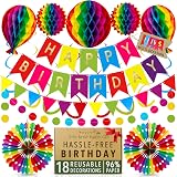 Itsy Bitsy Party Co Premium Reusable Birthday Decorations Rainbow