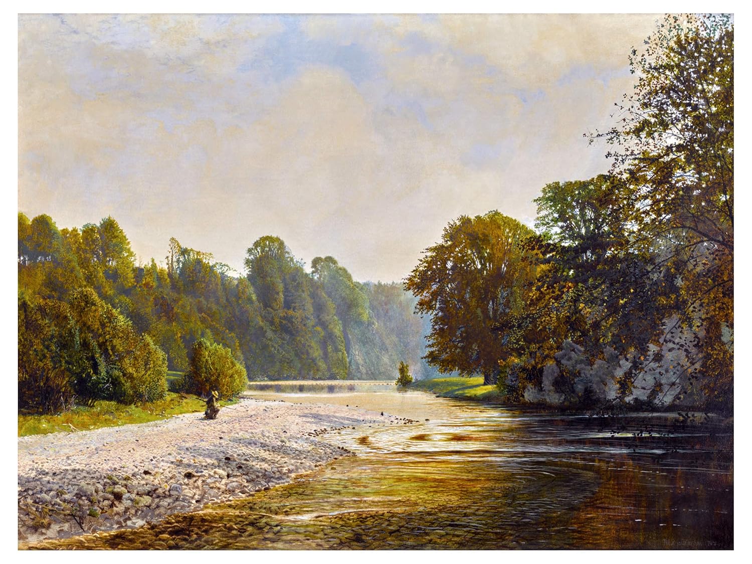 River Trees by J. Grimshaw Tile Mural Kitchen Wall Backsplash Marble Ceramic