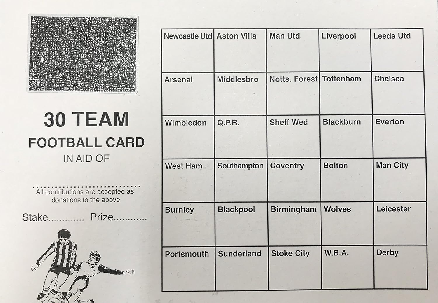 30 Team Football Fundraising Scratch Cards Pack of 100 Amazon.co.uk