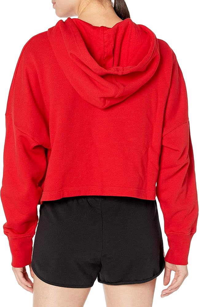 adidas trefoil cropped hoodie