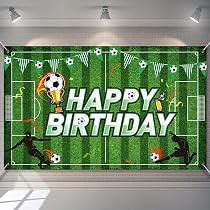 WNINK 2-Pack Soccer Plastic Tablecloths - 54 X 108 Inch, Disposable Party Table Cover With Grass Pattern - View #3