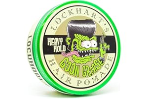 LOCKHART’S AUTHENTIC Lockhart's Oil Based Original Goon Grease - Handcrafted Pomade for Men – Firm Hold, High Shine - Locks in Moisture & Easy to Recomb - Lanolin and Avocado Oil for Conditioning - Lemon Scent (3.4 oz)