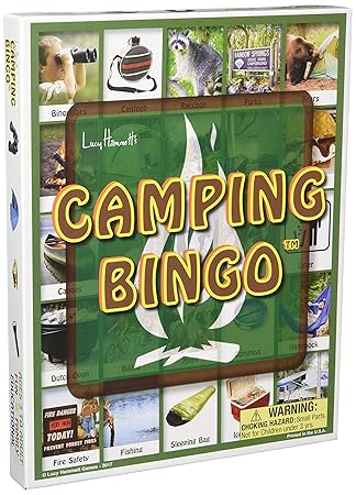 Lucy Hammett Games Camping Bingo Board Game (160 Piece), Multi