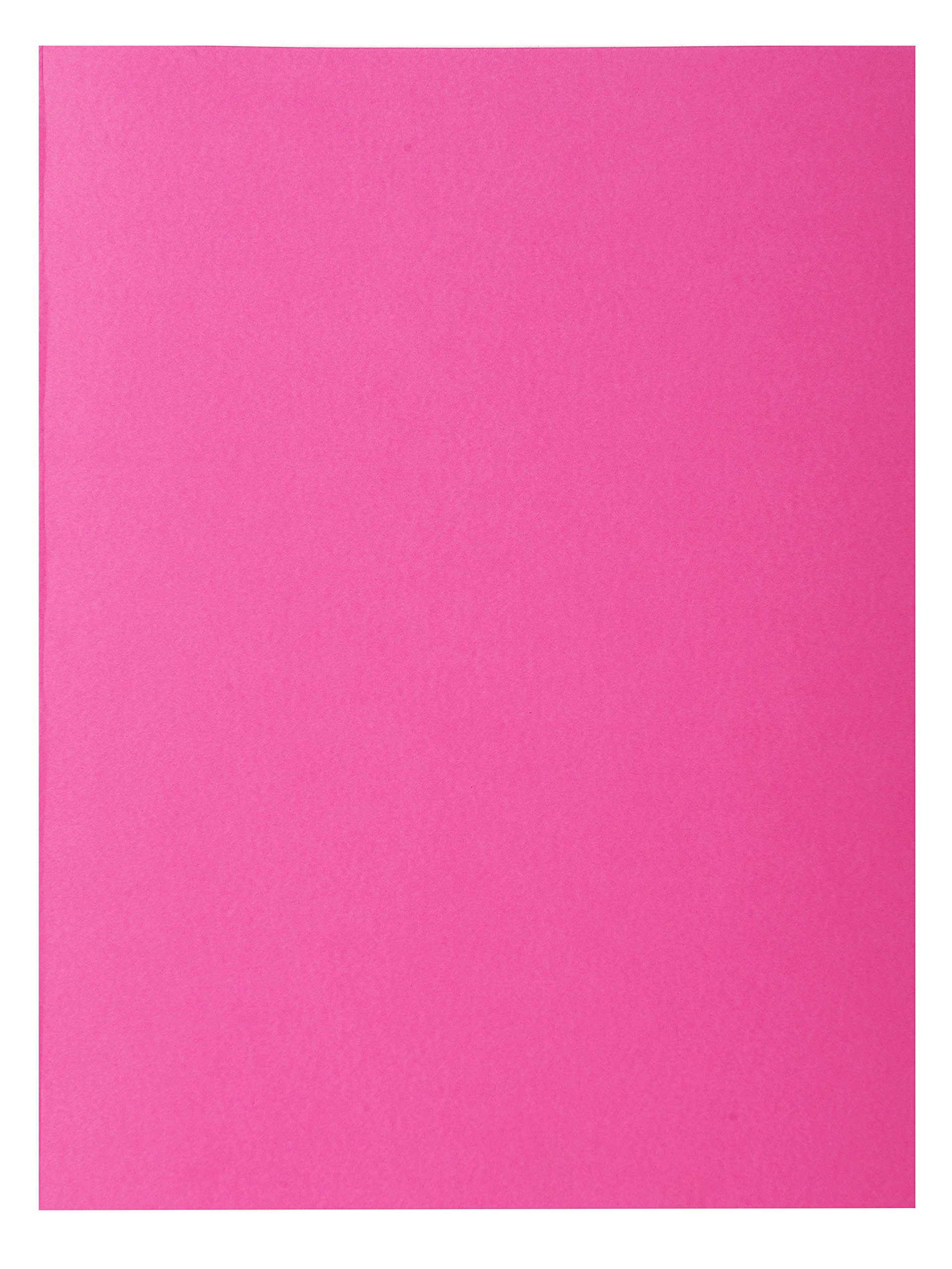 Exacompta - Ref 807020E - Rocks Square Cut Folder - 220 x 310mm in Size, Suitable for Holding A4 Documents, 80gsm Coloured Paper -Pink Colour (Pack of 30)
