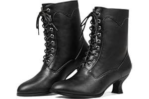 Erocalli Victorian Boots Witch Costume Renaissance Shoes Women Pirate Vintage Boot Witchy Clothes for Women
