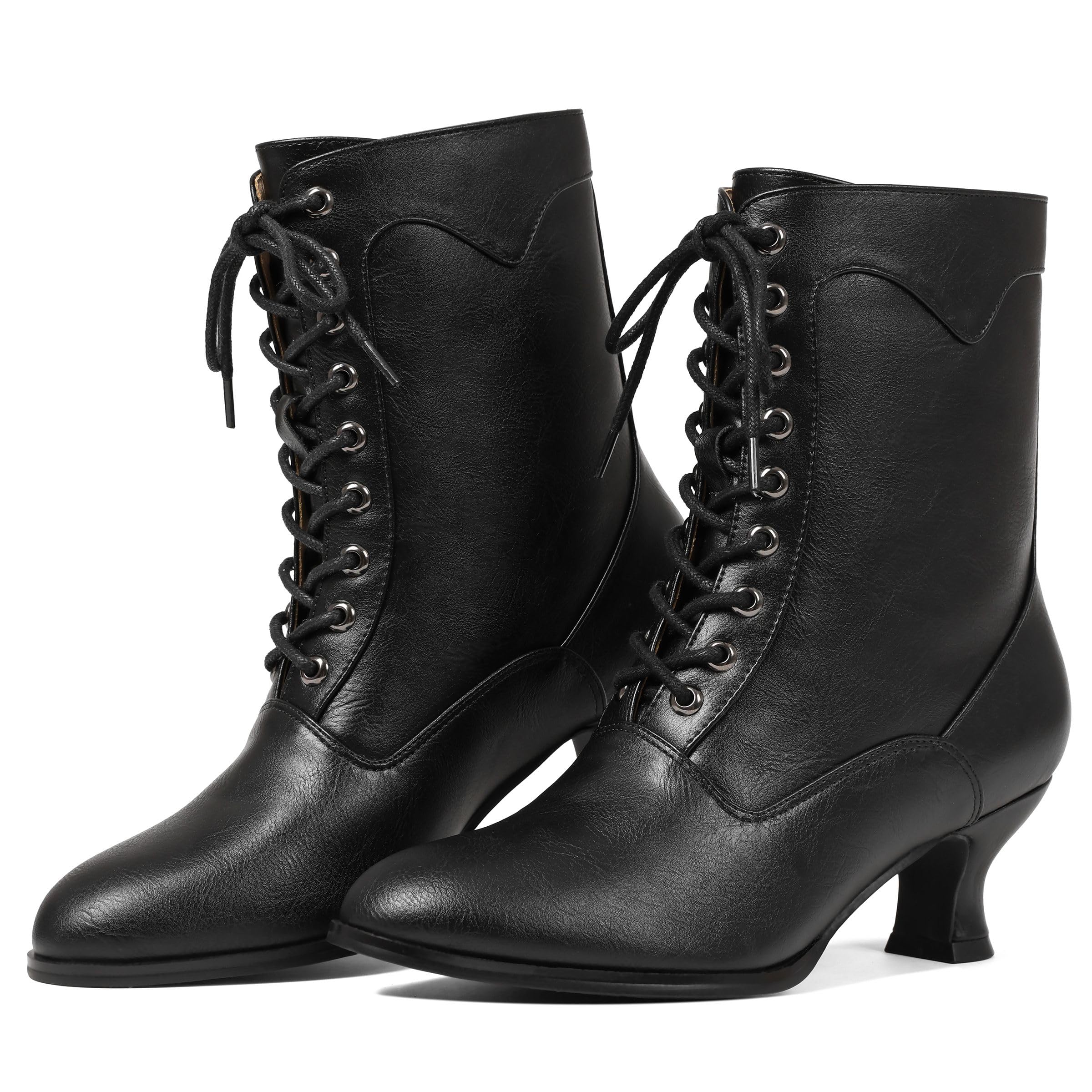 Photo 1 of Erocalli Victorian Boots Witch Costume Renaissance Shoes Women Pirate Vintage Boot Witchy Clothes for Women