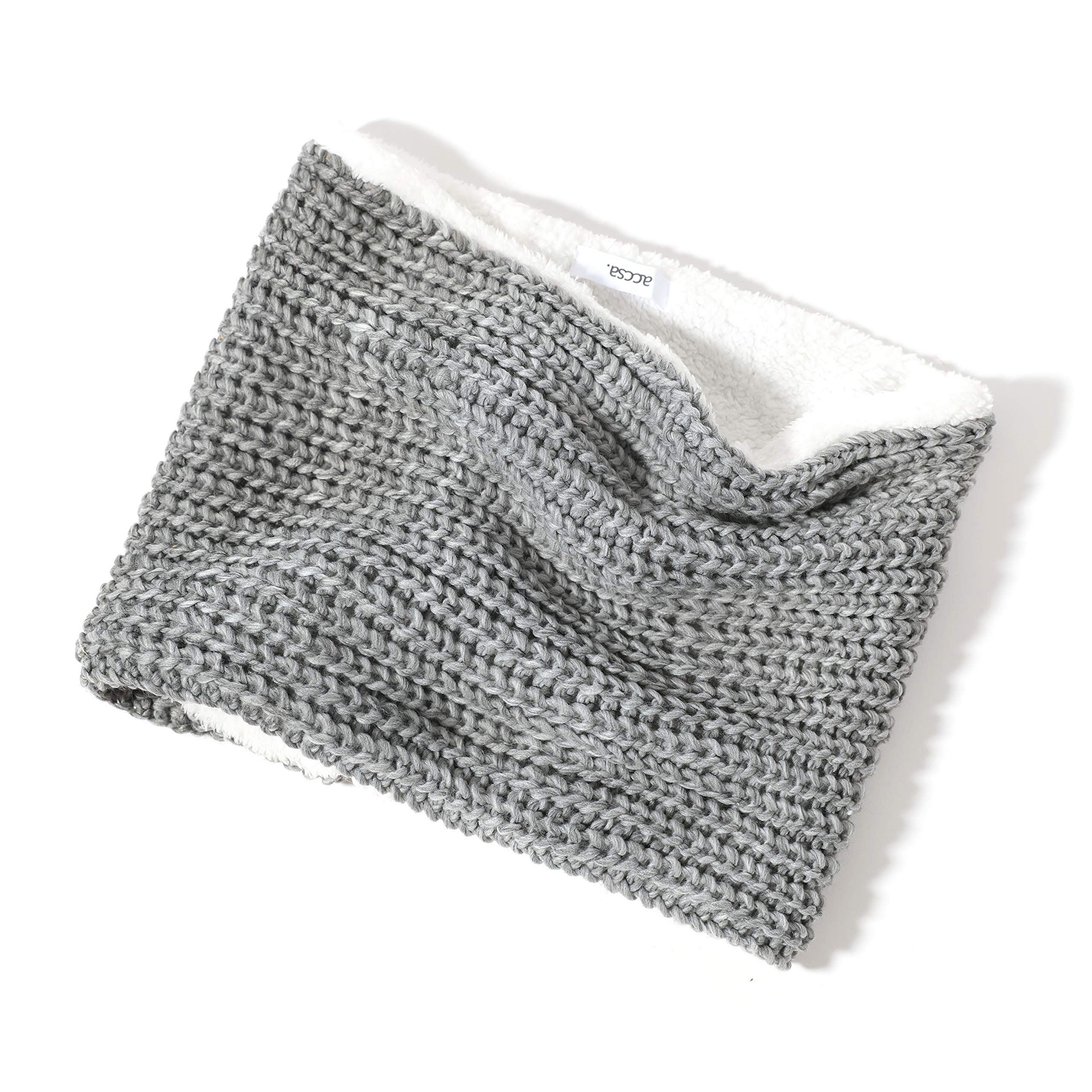 accsa Women Winter Infinity Loop Circle Knit Chunky Scarf Neck Warmer Soft Sherpa Fleece Lined accsa Women Winter Infinity Loop Circle Knit Chunky Scarf Neck Warmer Soft Sherpa Fleece Lined