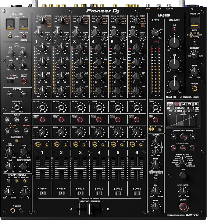Pioneer DJ DJMV10 Mezclador DJ de 6 canales