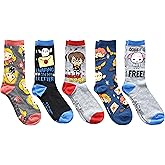 Harry Potter Dobby Luna Lovegood Hedwig Juniors/Ladies 5 Pack Crew Socks Size 4-10